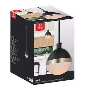 Globe Electric Bari 1-Light Matte Black Pendant, 65773
